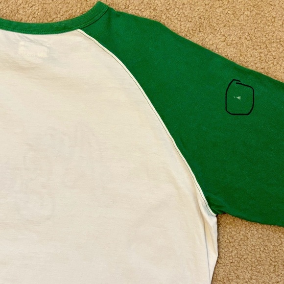 Y2K American Eagle Raglan Long Sleeve Cotton Shirt Grunge Preppy Men’s Large - Picture 6 of 7